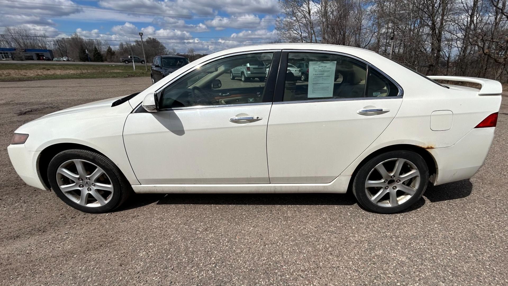 2004 White Acura TSX 5-speed AT with Navigation System (JH4CL96954C) with an 2.4L L4 DOHC 16V engine, 5-Speed Automatic Overdrive transmission, located at 17255 hwy 65 NE, Ham Lake, MN, 55304, 0.000000, 0.000000 - Photo#7